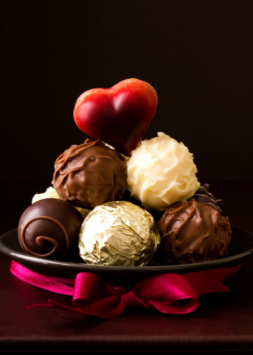 Assorted chocolate products